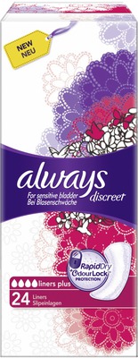 ALWAYS discreet Inkontinenz Liner plus 24 St Binden