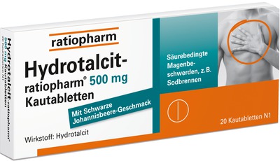Hydrotalcit-ratiopharm 500 mg 20 St Kautabletten