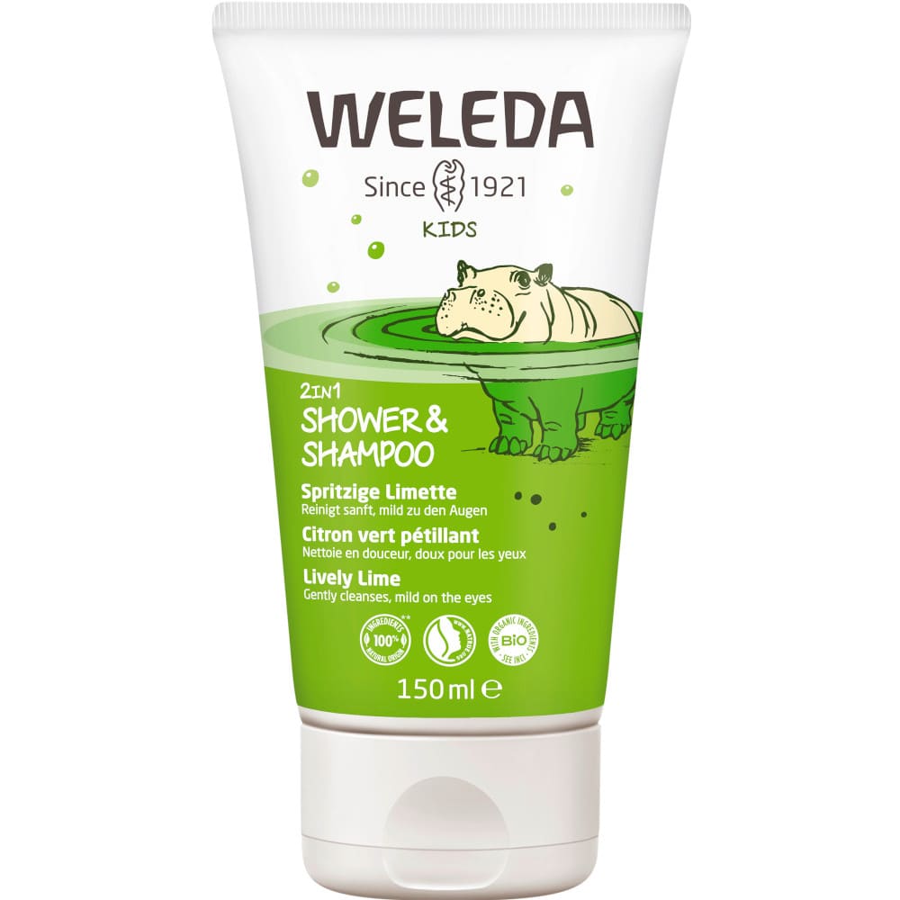 Weleda Kids 2in1 Shower &amp; Shampoo Spritzige Limette 150 ml Duschgel