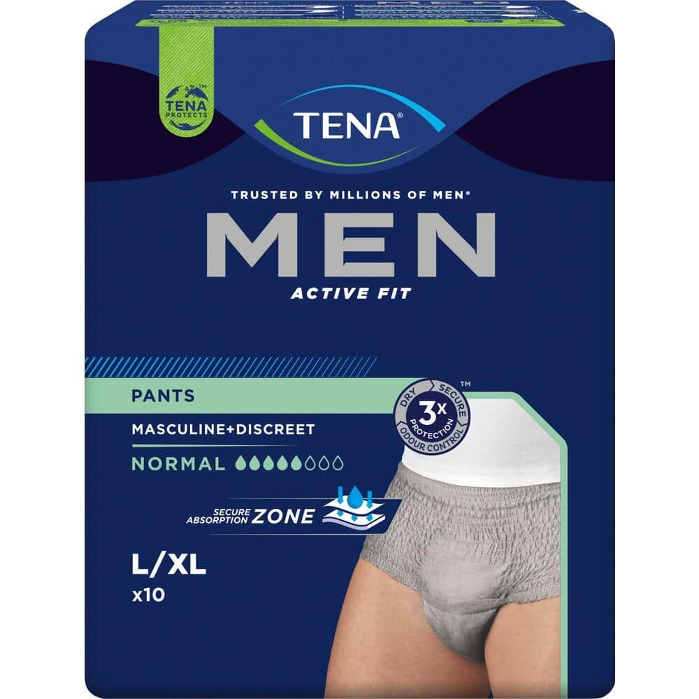 TENA MEN ACTIVE FIT PANTS NORMAL  L/XL 4X10 St