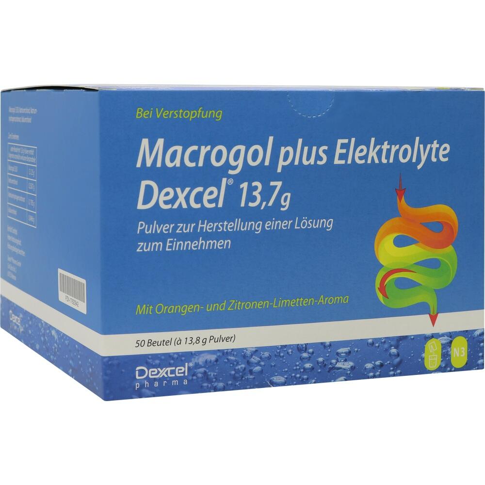 Macrogol plus Elektrolyte Dexcel 13,7g 50 St Pulver zur Herstellung einer Lösung zum Einnehmen