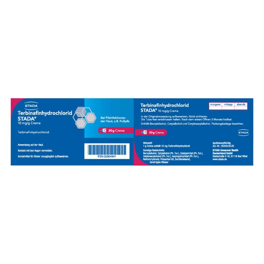 Terbinafinhydrochlorid STADA 10mg/g 30 g Creme
