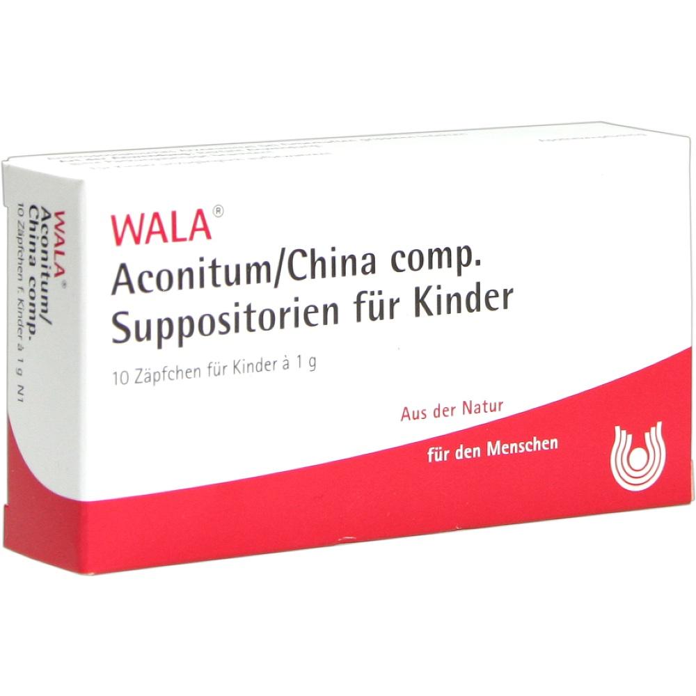 WALA Aconitum/China comp., Suppositorien für Kinder 10X1 g Kinder-Suppositorien
