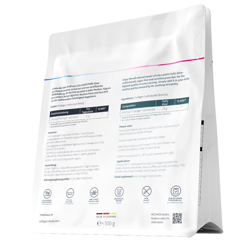 COLLAGEN PURE Glow 500 g Pulver