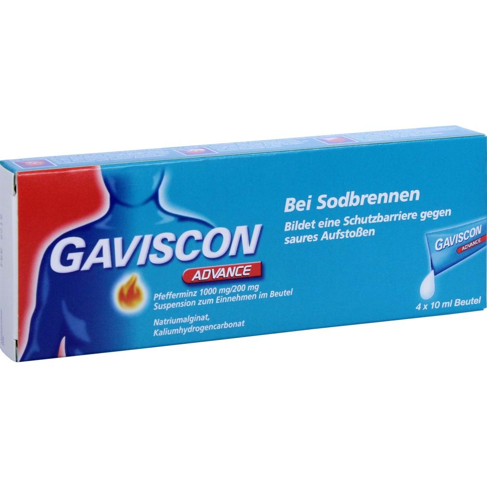Gaviscon Advance Pfefferminz 1000mg/200mg Dosierbeutel 4X10 ml Suspension