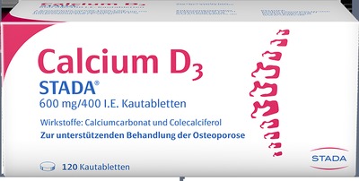 Calcium D3 STADA 600 mg/400 I.E. 120 St Kautabletten