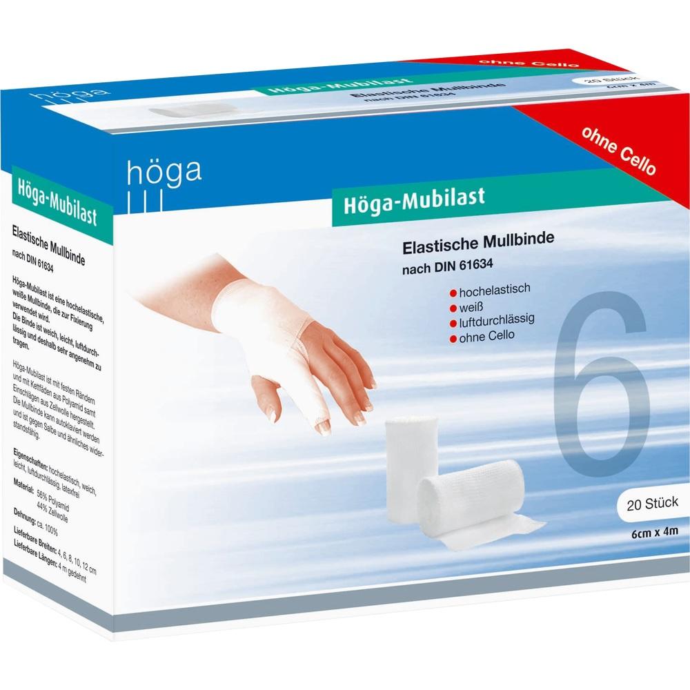 HÖGA MUBILAST Fixierbinde 6 cmx4 m o.Cellophan 20 St Binden