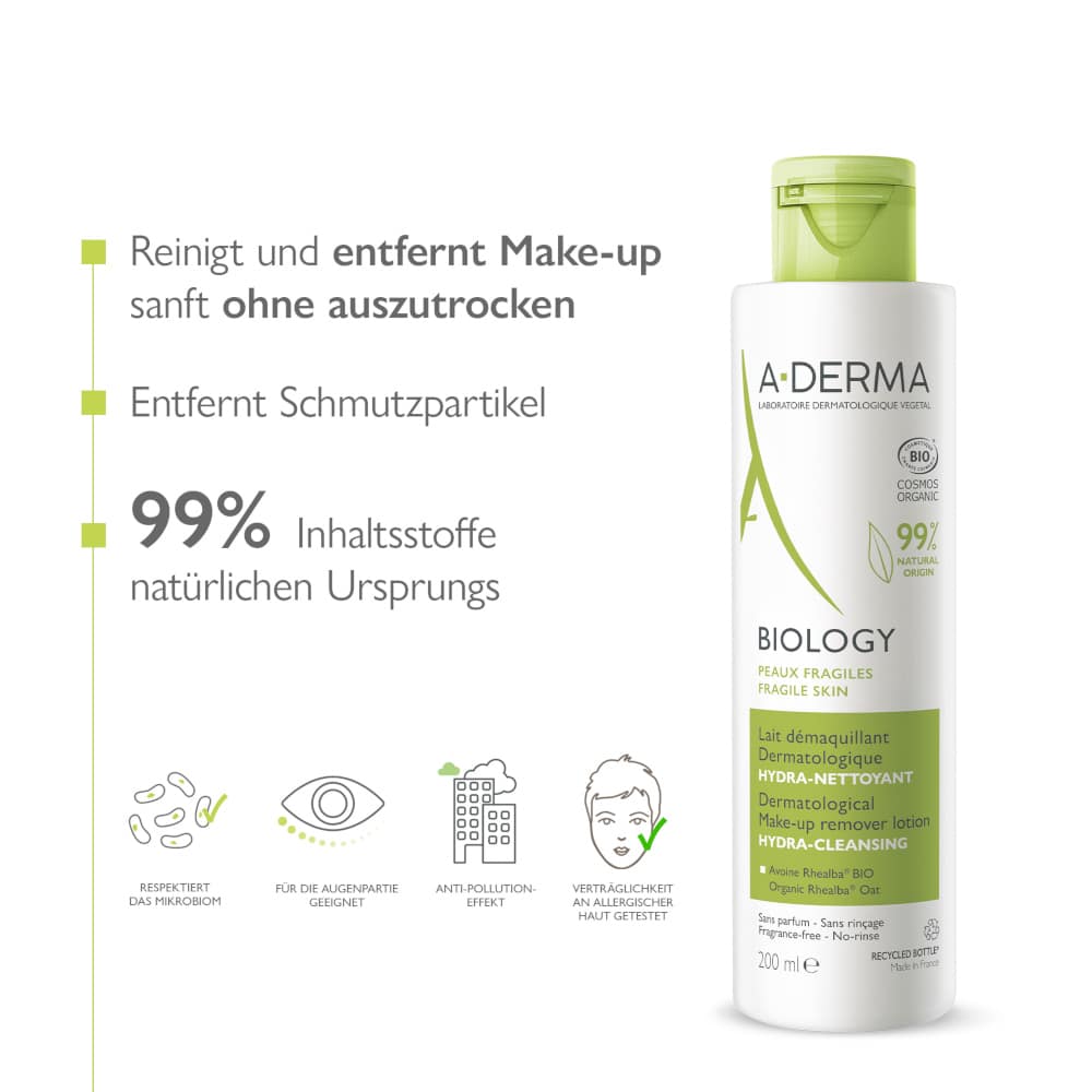 A-DERMA BIOLOGY  Make-up Entfernungslotion 200 ml Lotion