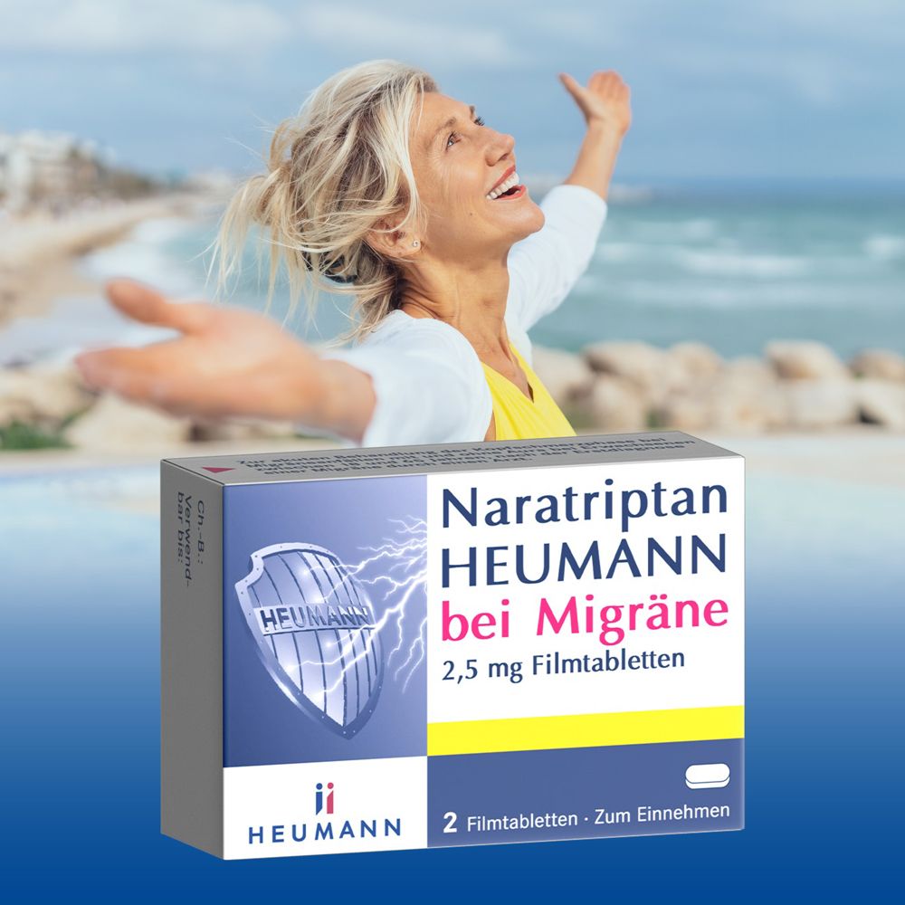 Naratriptan HEUMANN bei Migräne 2 St Filmtabletten