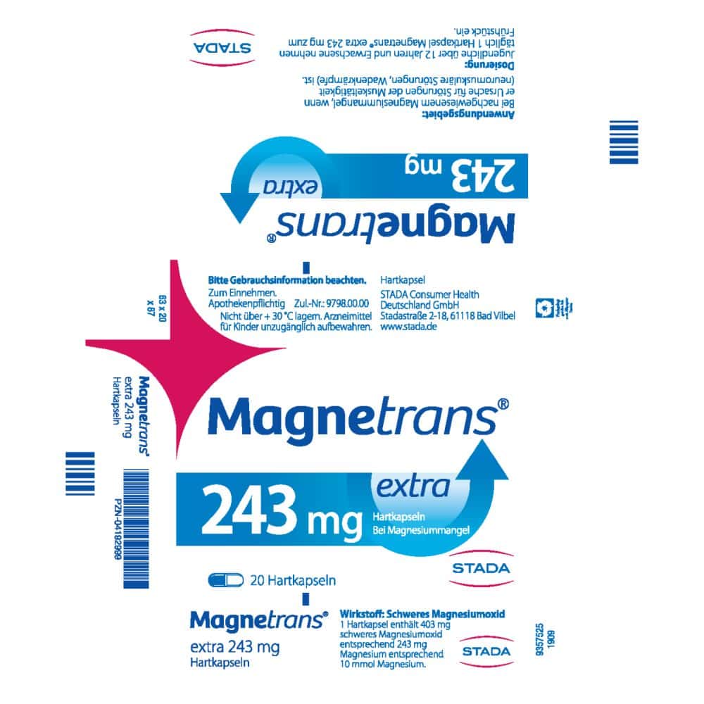 Magnetrans extra 243 mg Hartkapseln 20 St Hartkapseln