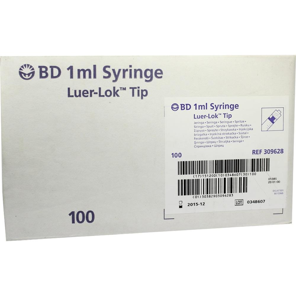 BD PLASTIPAK Spr.1 ml Luer Lok 3teilig 100X1 ml Spritzen