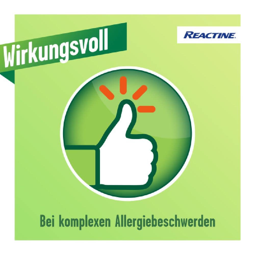 Reactine 21 Allergietabletten mit Cetirizin bei Heuschnupfen und  Allergien