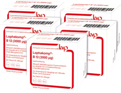 LOPHAKOMP B12 3.000 µg Injektionslösung 50X2 ml Injektionslösung