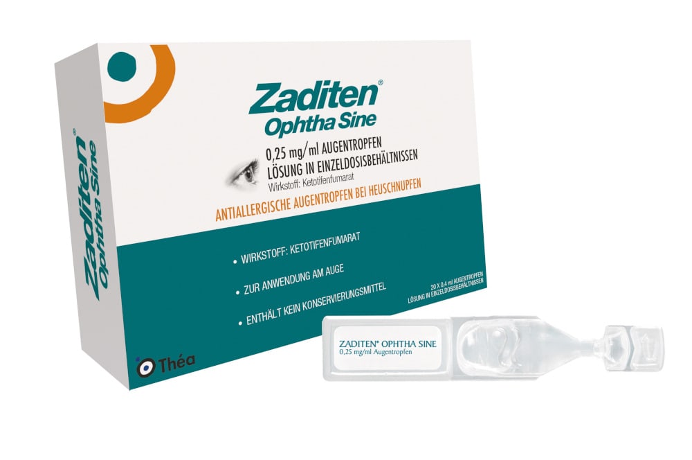 ZADITEN Ophtha Sine Augentropfen 20 St Einzeldosispipetten