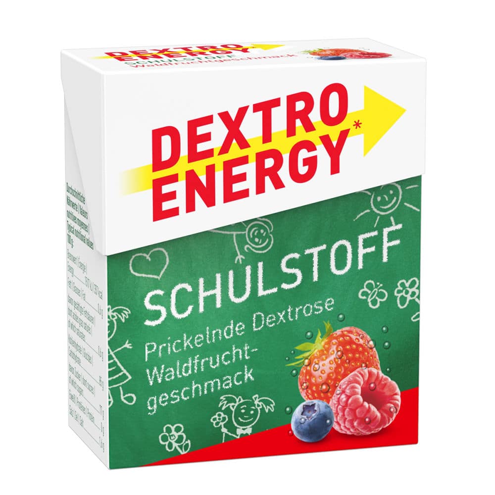 DEXTRO ENERGY SCHULSTOFF WALDFRUCHT 50 g Täfelchen