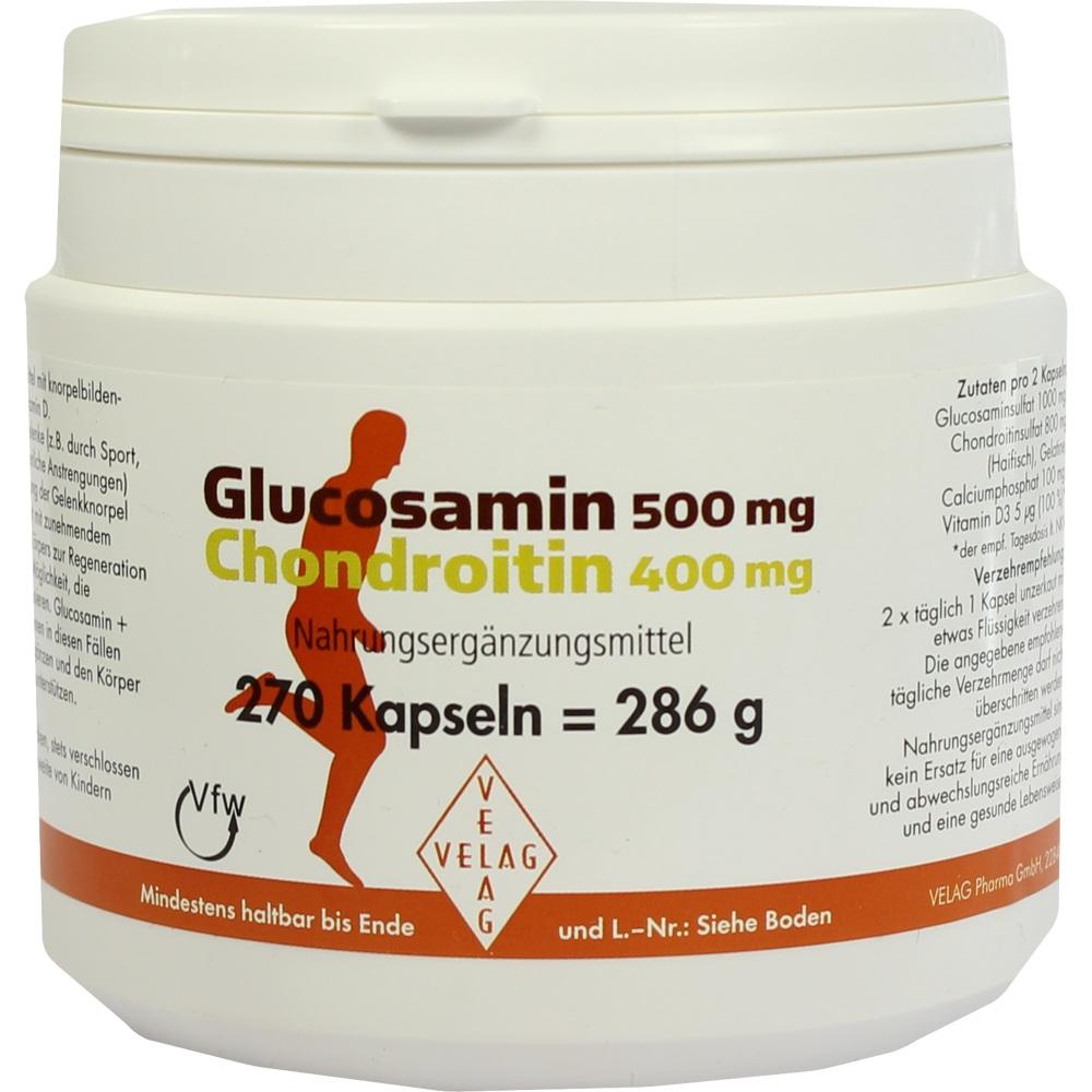 GLUCOSAMIN 500 mg+Chondroitin 400 mg Kapseln 270 St Kapseln