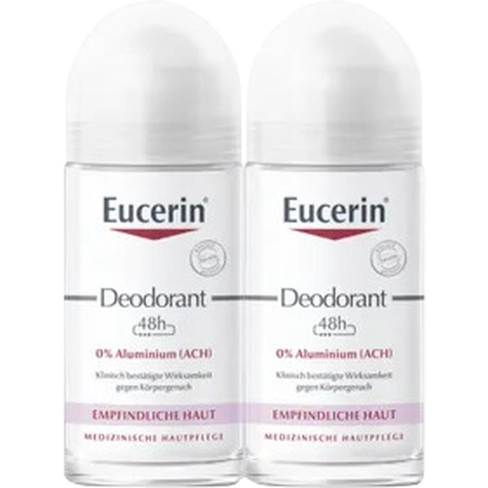 Eucerin Deodorant 48h 0% Aluminium Doppelpack  2X50 ml Flüssigkeit