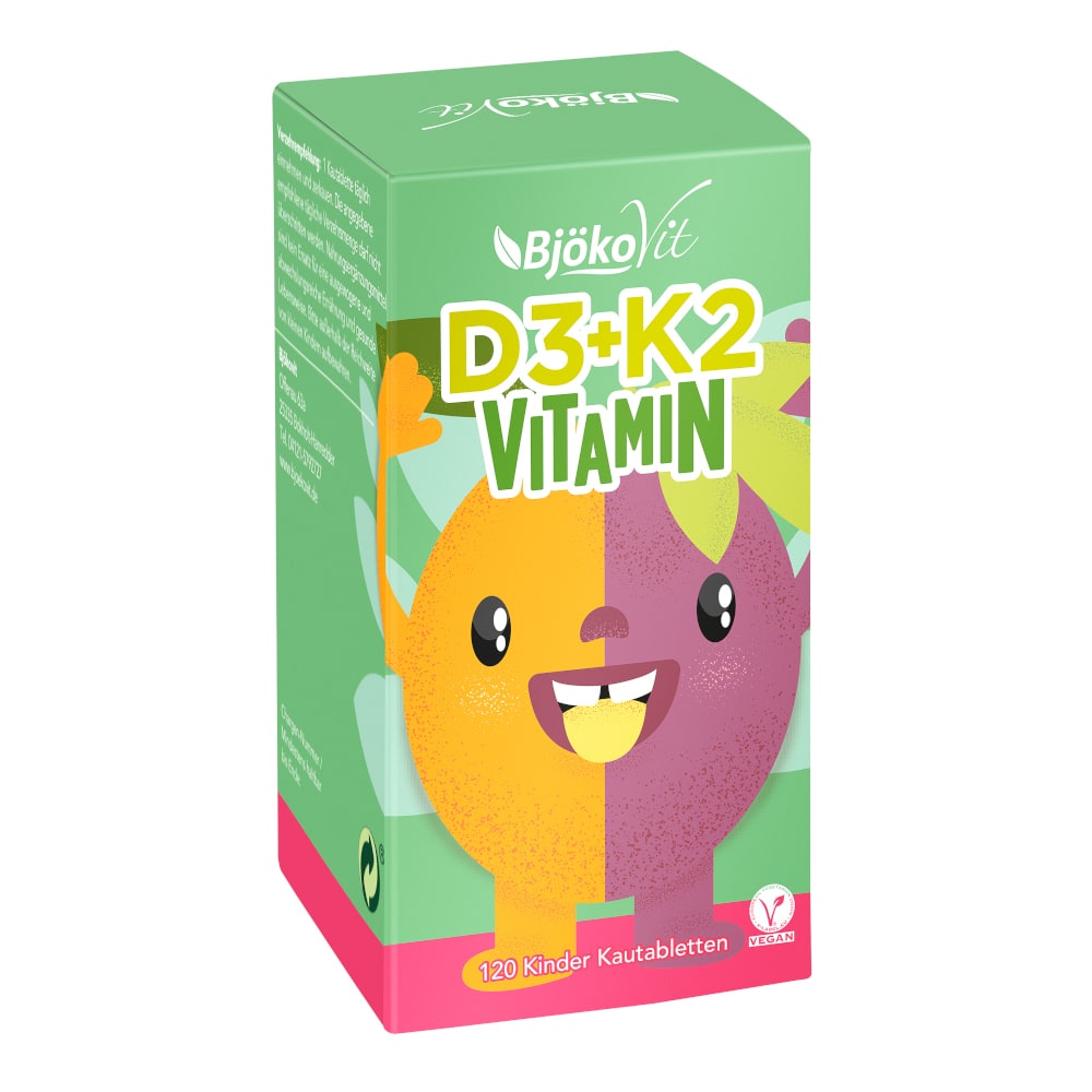 Vitamin D3+K2 Kinder Kautabletten Vegan 120 St Kautabletten