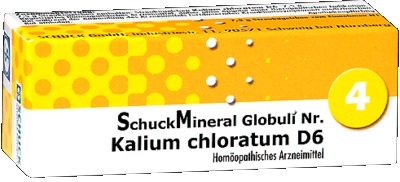 SCHUCKMINERAL Globuli 4 Kalium chloratum D6 7.5 g Globuli