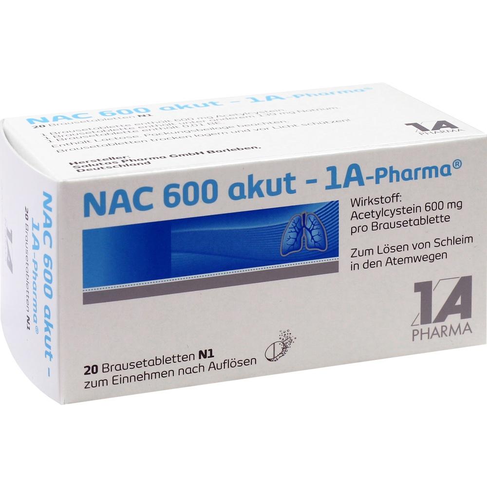 NAC 600 akut - 1A Pharma 20 St Brausetabletten