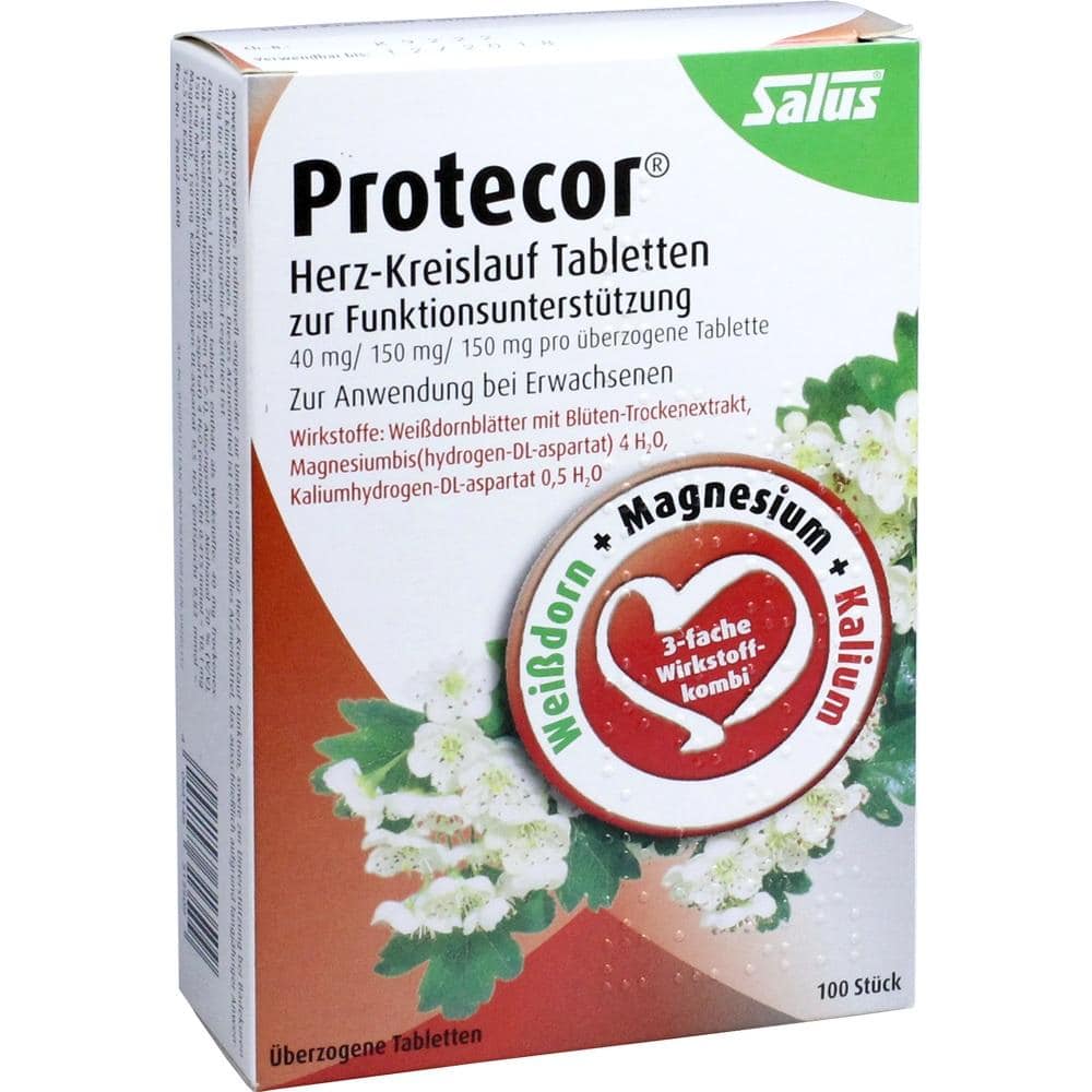 PROTECOR Herz-Kreislauf Tabletten zur Funktionsunterstüzung Salus 100 St Überzogene Tabletten