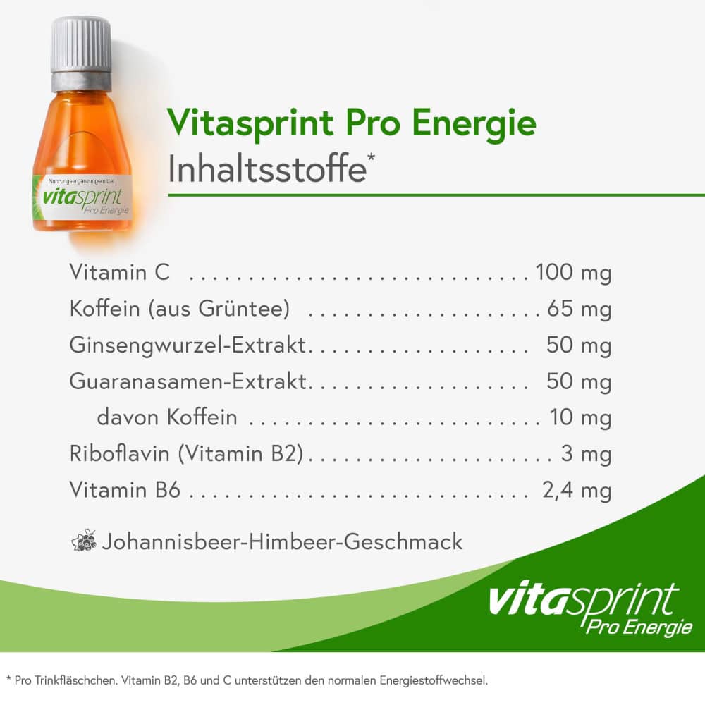 vitasprint Pro Energie Trinkfläschchen 8 St Trinkampullen