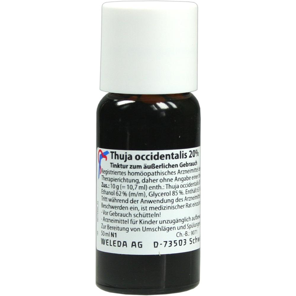 WELEDA THUJA OCCIDENTALIS 20% äußerlich Tinktur 50 ml Tinktur