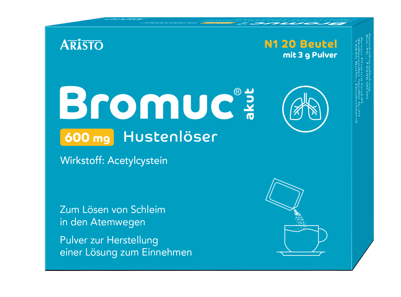 Bromuc akut 600mg Hustenlöser 20 St Pulver zur Herstellung einer Lösung zum Einnehmen