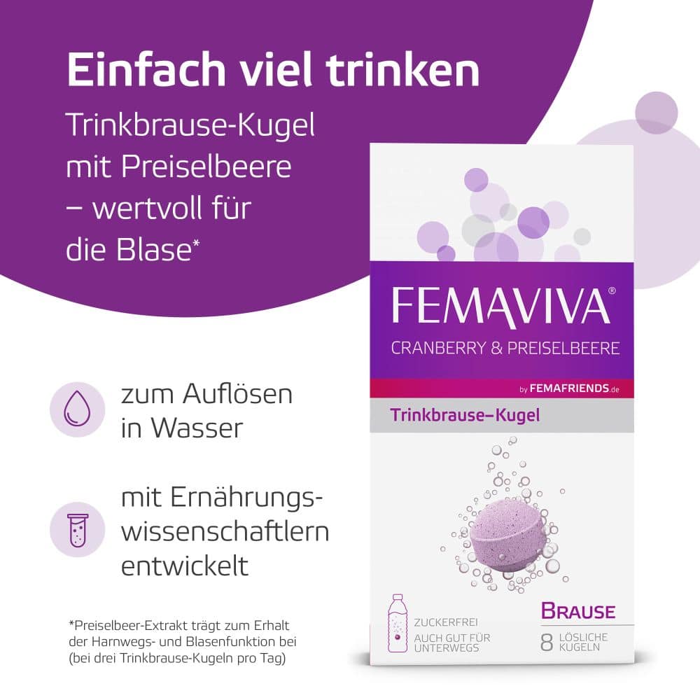 FEMAVIVA Trinkbrause-Kugeln 8 St Brausetabletten