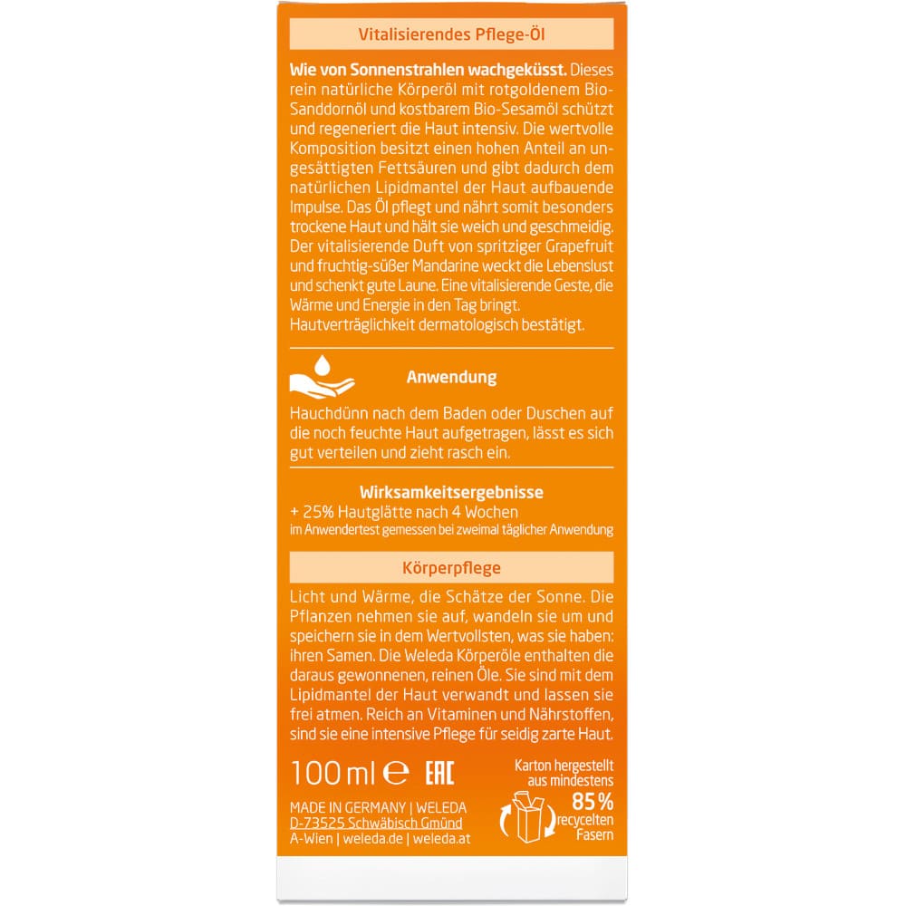 Weleda Körperöl Sanddorn 100 ml Öl
