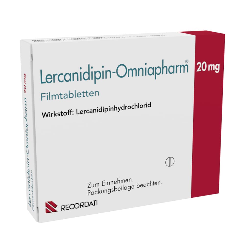 Lercanidipin-Omniapharm 20mg 100 St Filmtabletten