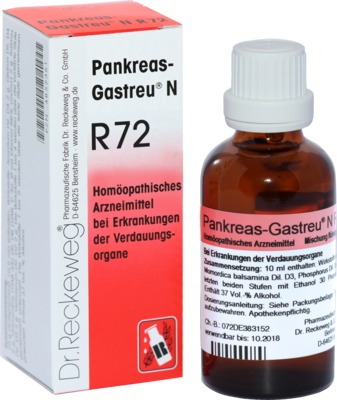 PANKREAS GASTREU N R 72 Tropfen zum Einnehmen 50 ml Mischung