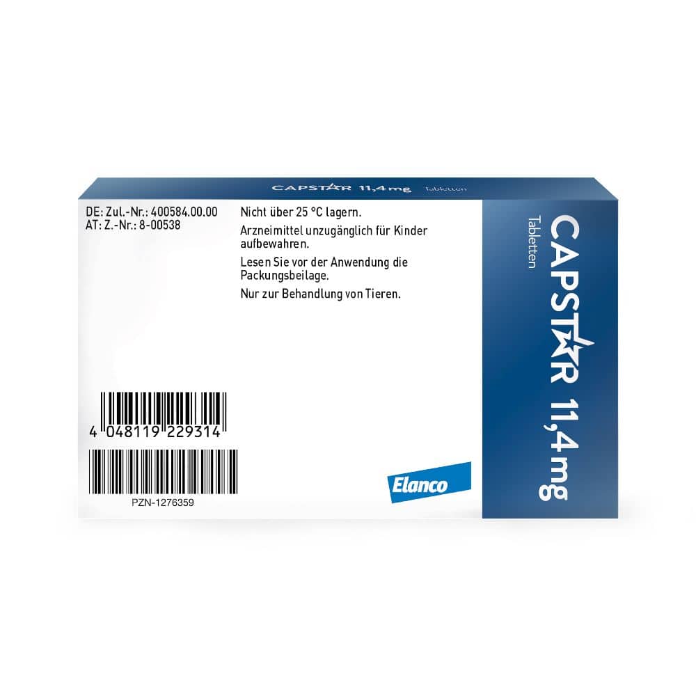 CAPSTAR 11,4 mg für Katzen und kleine Hunde 6 St Tabletten