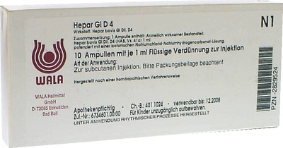 Hepar Gl D4 Ampullen 10X1 ml Ampullen