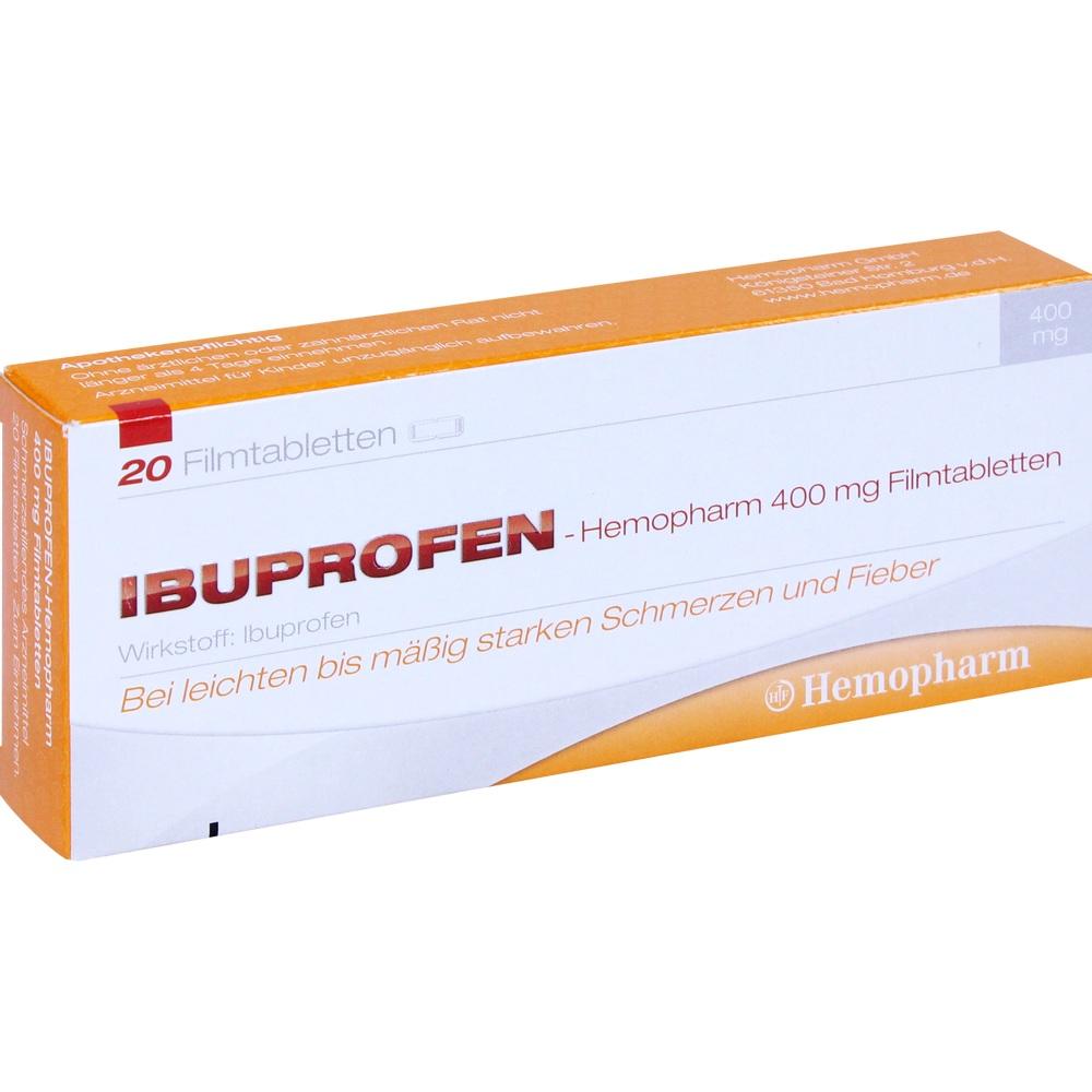 Ibuprofen-Hemopharm 400mg 20 St Filmtabletten