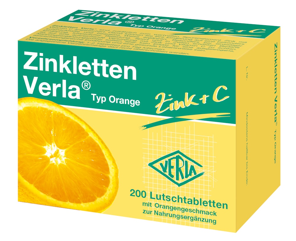 Zinkletten Verla  200 St Lutschtabletten