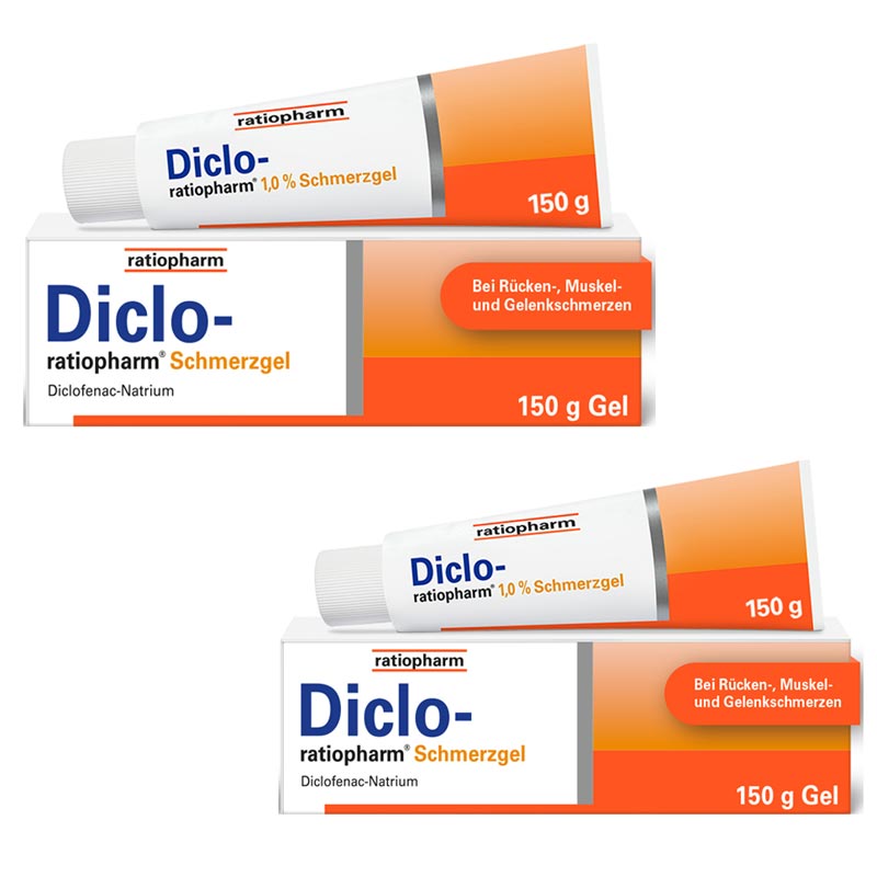 Diclo-ratiopharm Schmerzgel Doppelpack 2X150 g Gel