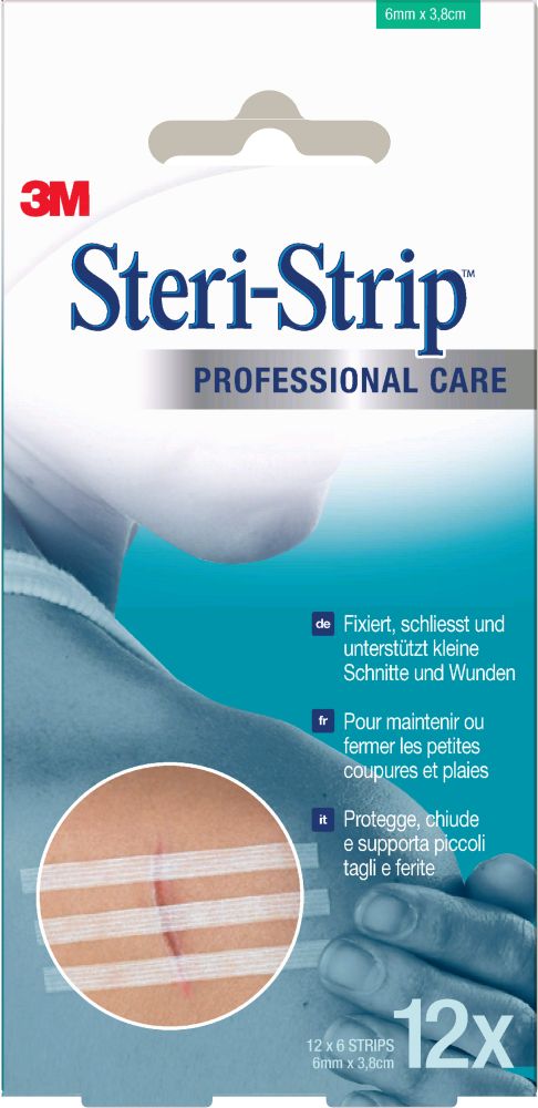 STERI STRIP steril 6x38mm 12 Pflaster 12X6 St