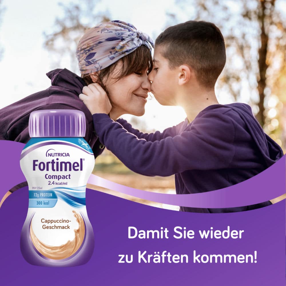 Fortimel Compact 2.4 Trinknahrung Cappuccino 4X125 ml Flüssigkeit