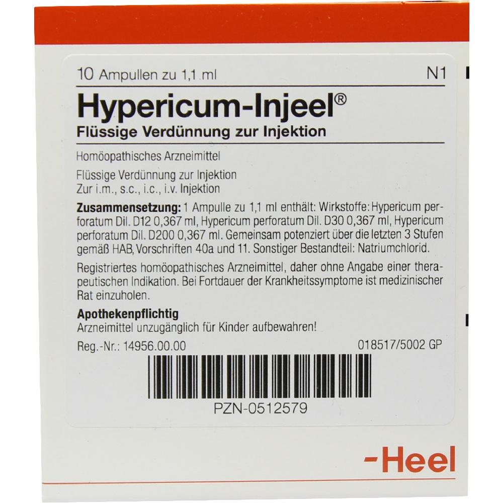 HYPERICUM INJEEL Ampullen 10 St Ampullen