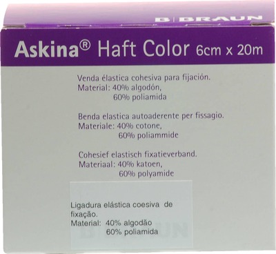 ASKINA Haftbinde Color 6 cmx20 m blau 1 St Binden