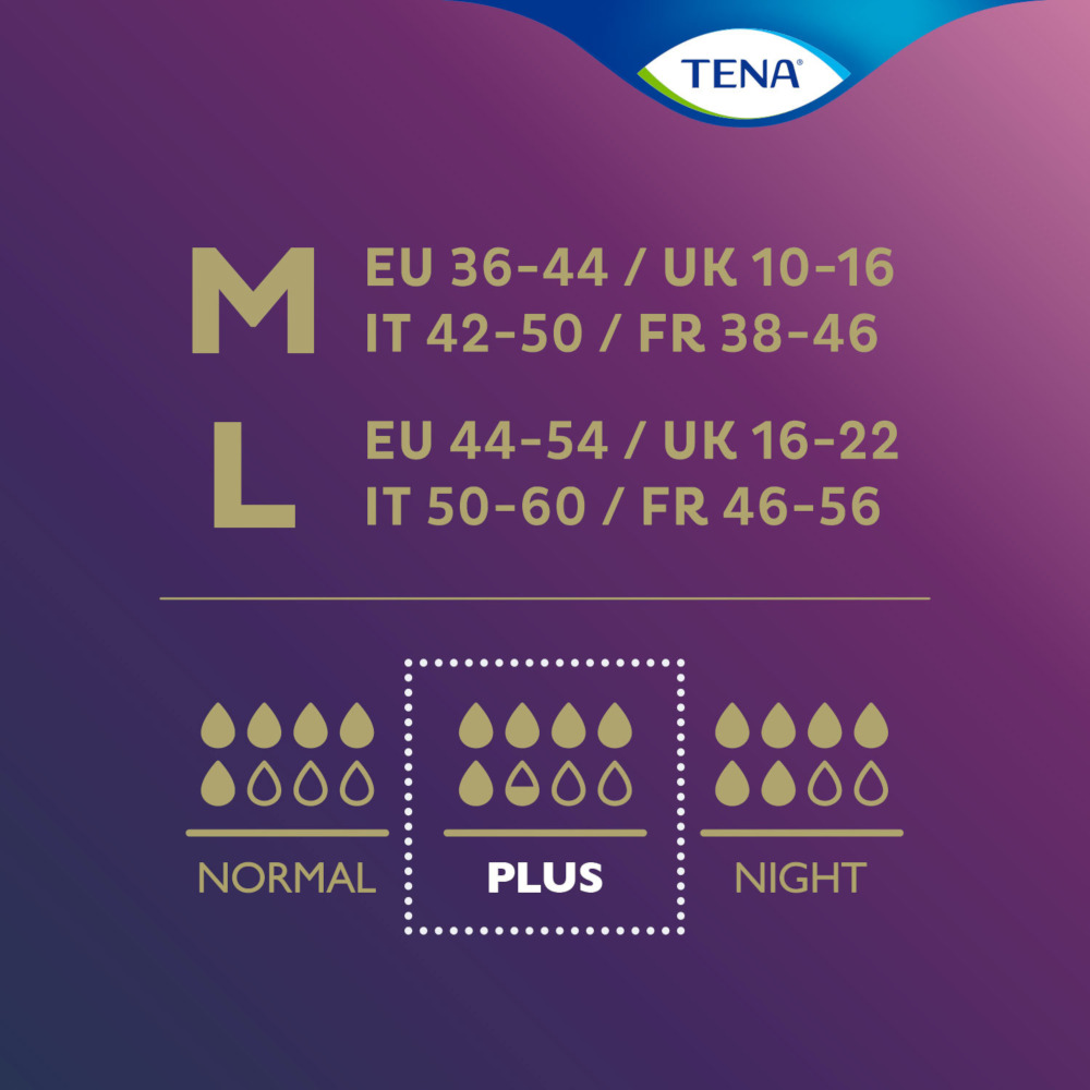 TENA Silhouette CRÈME PLUS L Taillenhohe Pants 4X10 St