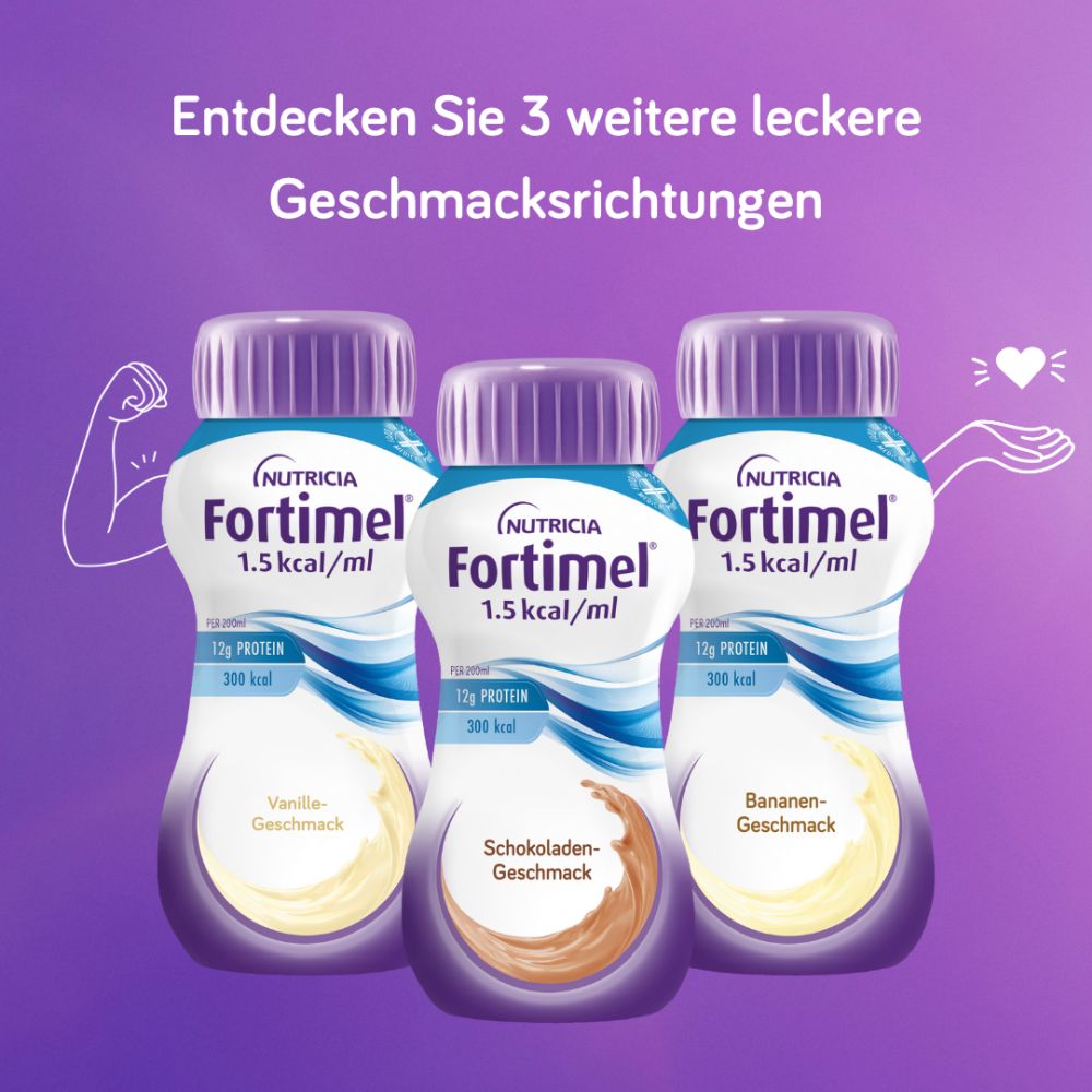 NUTRICIA Fortimel 1,5kcal / ml Erdbeer-Geschmack 4X200 ml Flüssigkeit