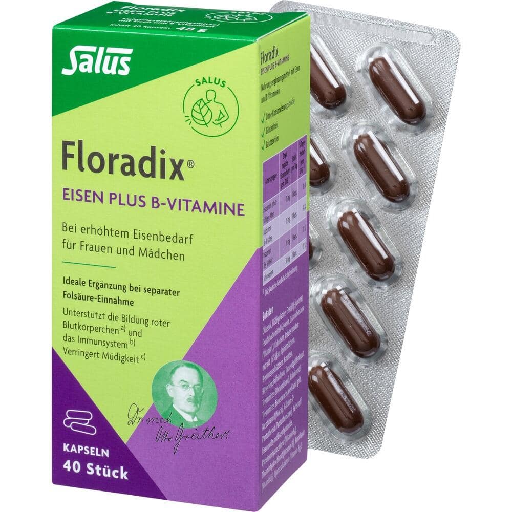 Floradix Eisen plus B-Vitamine 40 St Kapseln