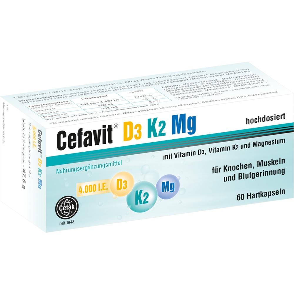 Cefavit D3 K2 Mg 4.000 I.E. 60 St Hartkapseln