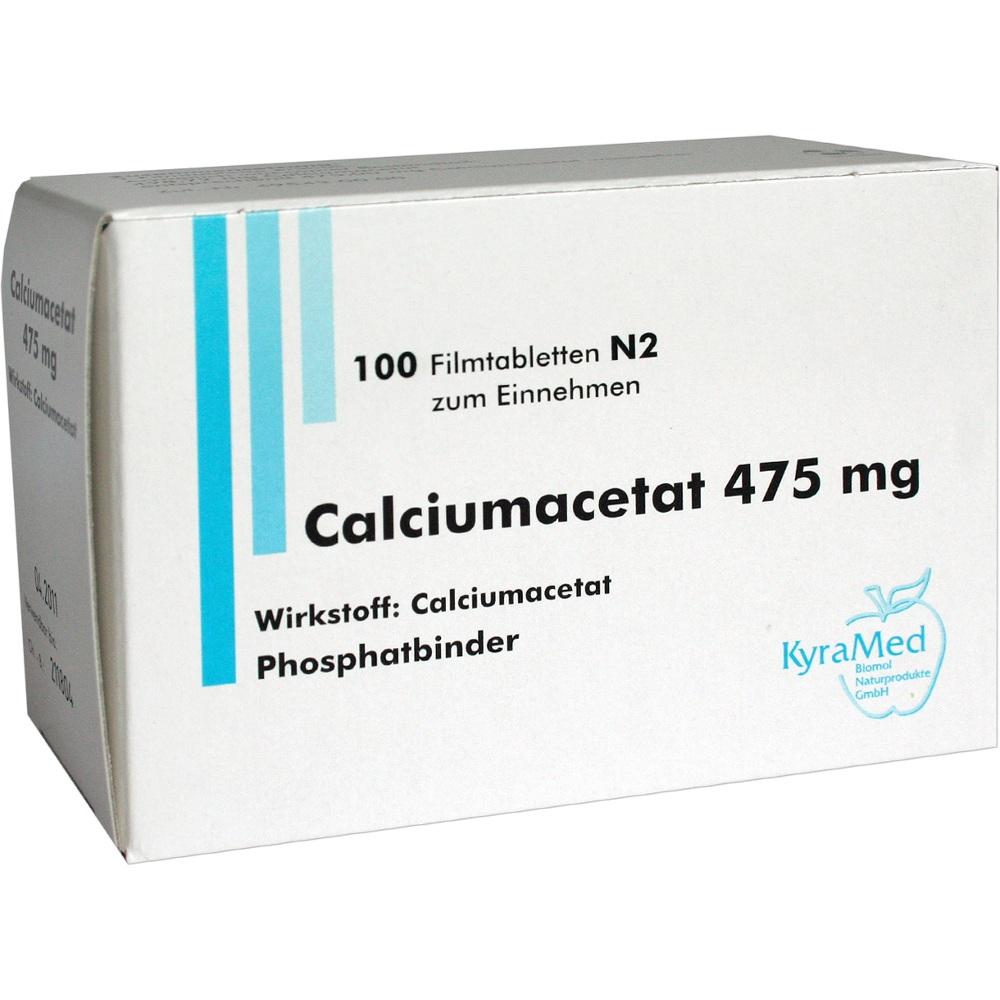 CALCIUMACETAT 475 mg Filmtabletten 100 St Filmtabletten