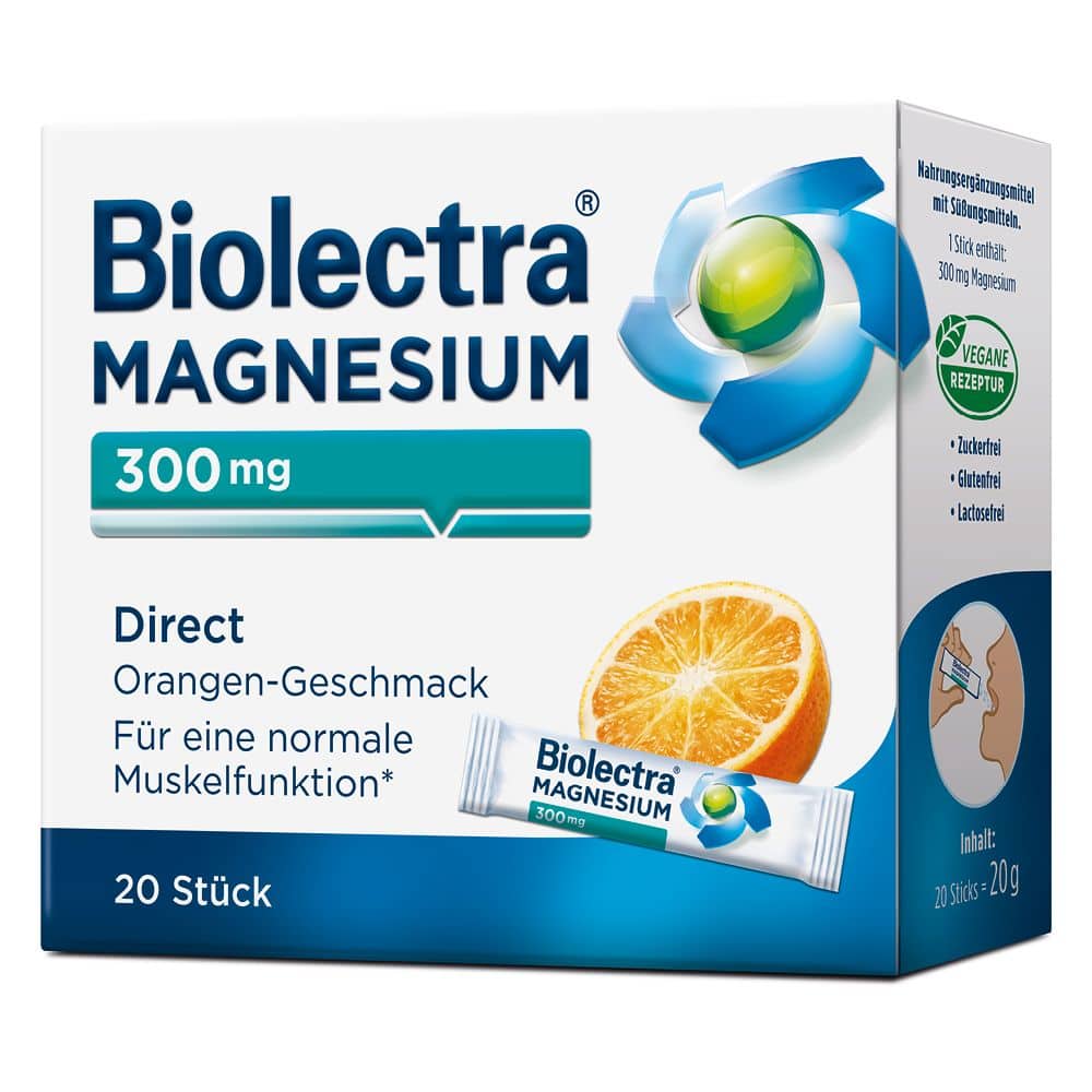 Biolectra MAGNESIUM 300mg Direct Orange  20 St Pellets