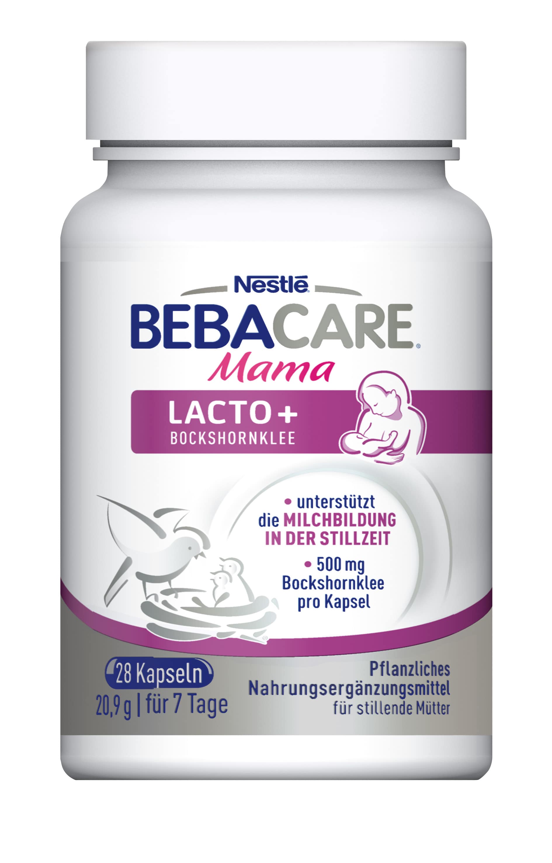 Nestle BEBACARE Mama LACTO+ BOCKSHORNKLEE 28 St Kapseln