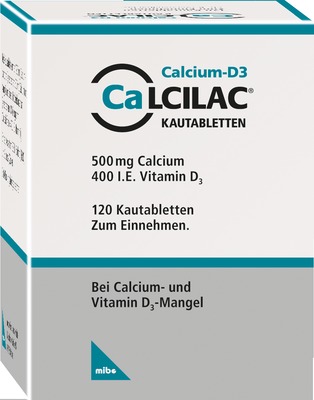 Calcilac 500mg/400 I.E. 120 St Kautabletten