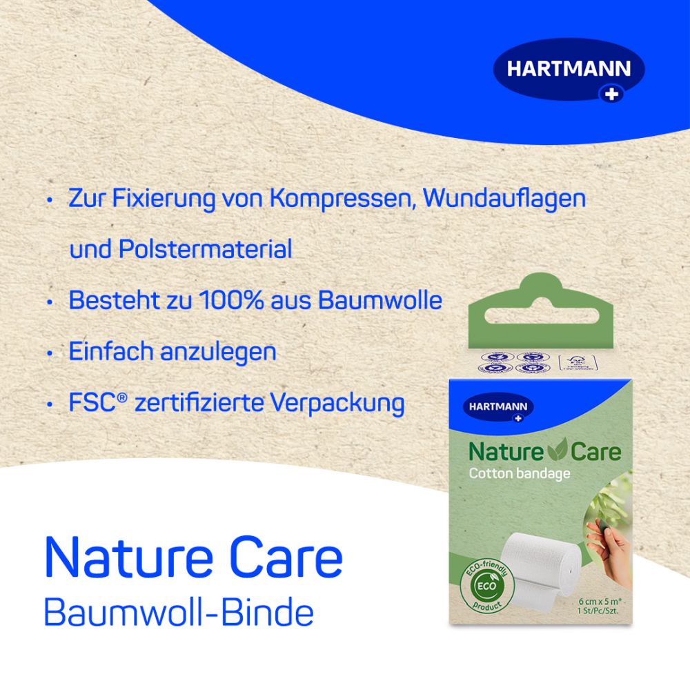 HARTMANN Nature Care Cotton bandage 1 St Binden
